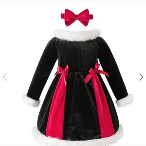 Black And Red Holiday dress for Girls